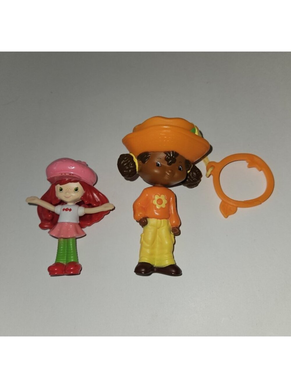 2 Strawberry Shortcake Doll Figures Toy Lot McDonald's Orange Blossom Lip Balm